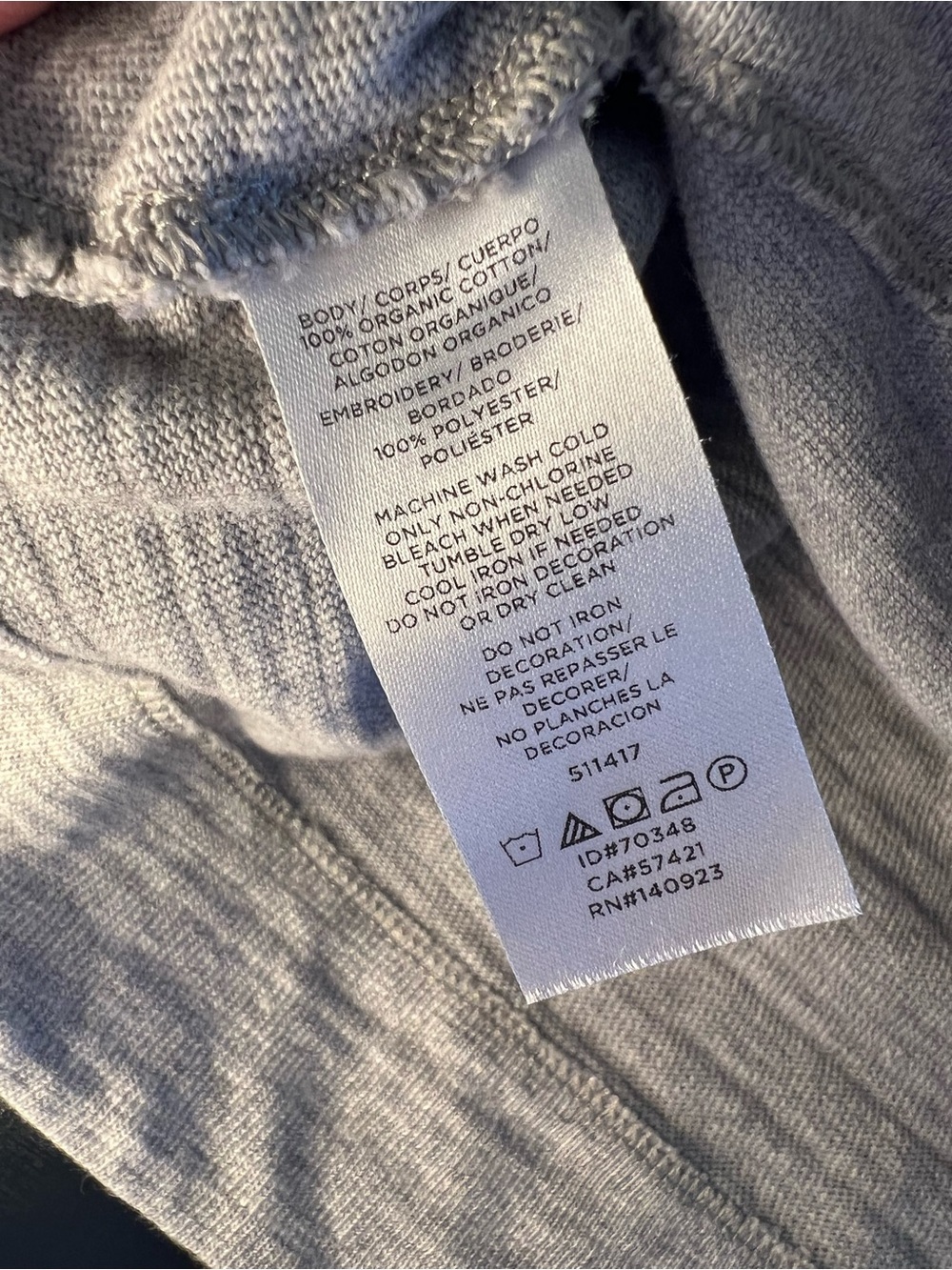 LOFT Gray Floral Embroidered Sweatshirt Top Medium 3/4 Sleeve - Picture 3 of 10